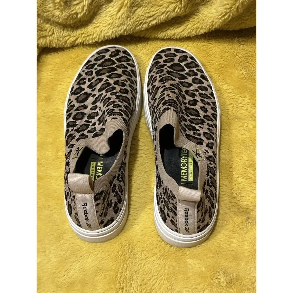 Reebok Women's Sz 8 Katura Onlux Walking Shoes Brown Animal Print Casual Comfort